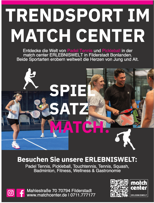 match center Erlebniswelt Fitnessstudio & Fitnesscenter in Filderstadt