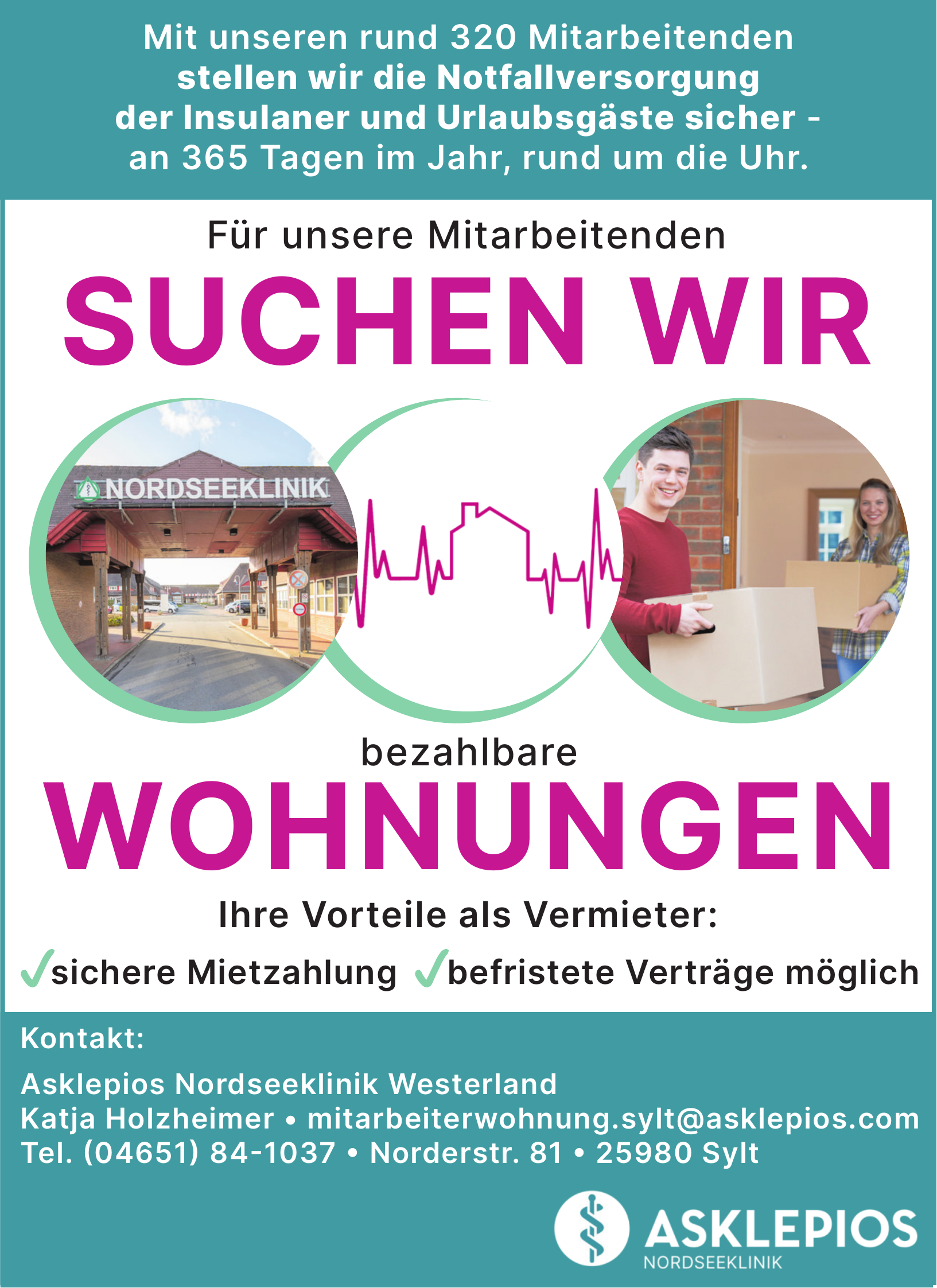 Asklepios Nordseeklinik Westerland/Sylt Psychische Gesundheitsfachkraft in Sylt