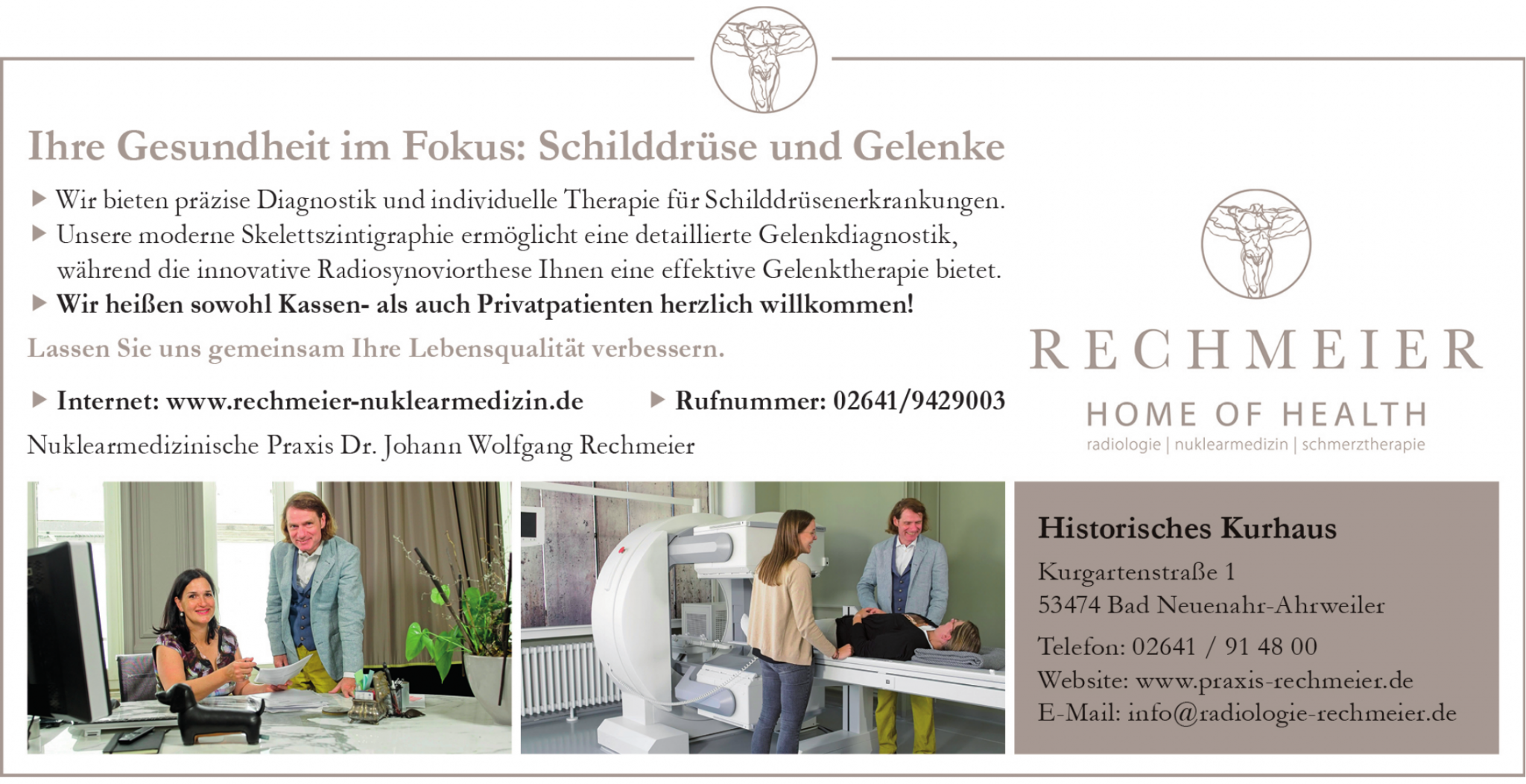 Praxis Rechmeier offenes MRT, Gelenk und Schmerztherapie & Nuklearmedizin Apotheke in Bad