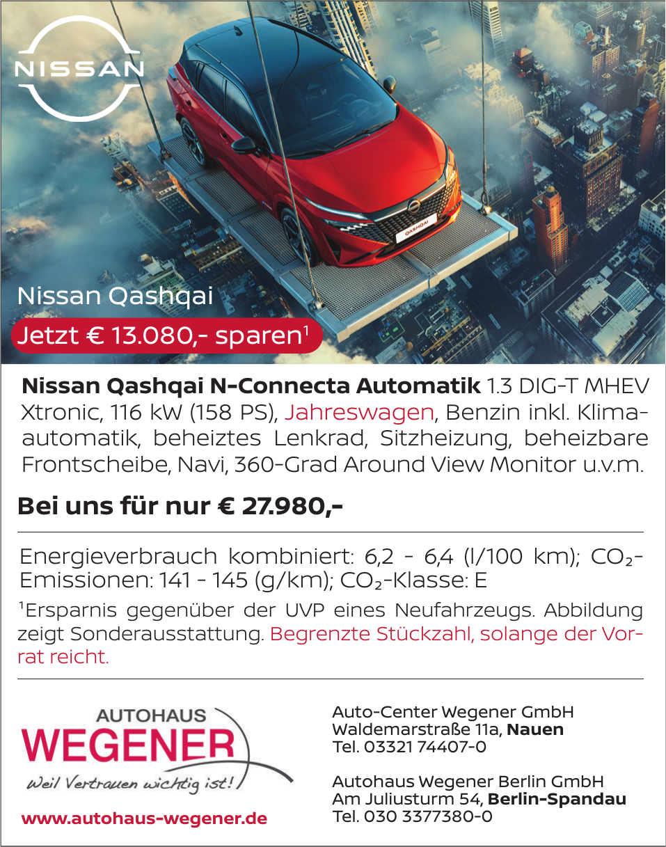 Autohaus Wegener Berlin-britz - Nissan & Suzuki Vertragshändler Autohaus Wegener Nauen - NISSAN & Suzuki Vertragshändler | Autohaus in