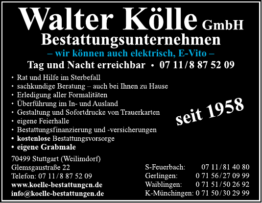 Walter Kölle GmbH Bestattungsdienst in
